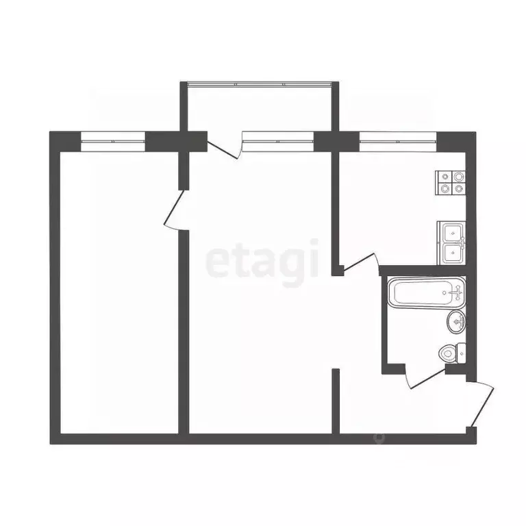 2-к кв. Смоленская область, Смоленск ул. Нахимова, 6 (44.5 м) - Фото 1