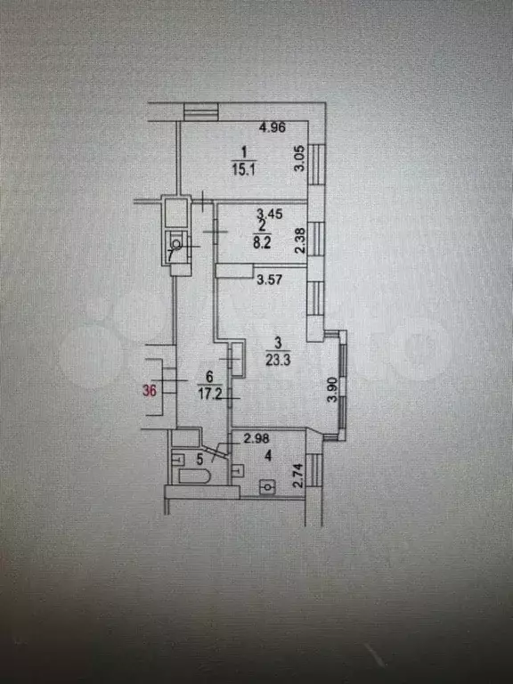 3-к. квартира, 75,6 м, 3/4 эт. - Фото 0