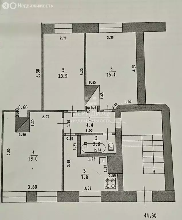 3-комнатная квартира: Бор, посёлок Октябрьский, Октябрьская улица, 11 ... - Фото 1