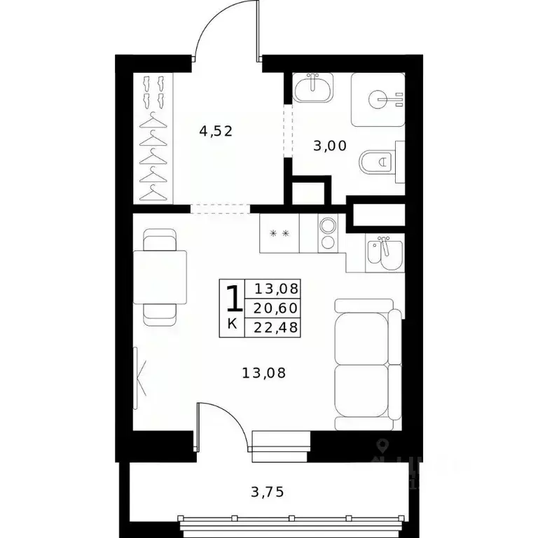 Студия Нижегородская область, Нижний Новгород Ленгородок мкр, Мед ... - Фото 1
