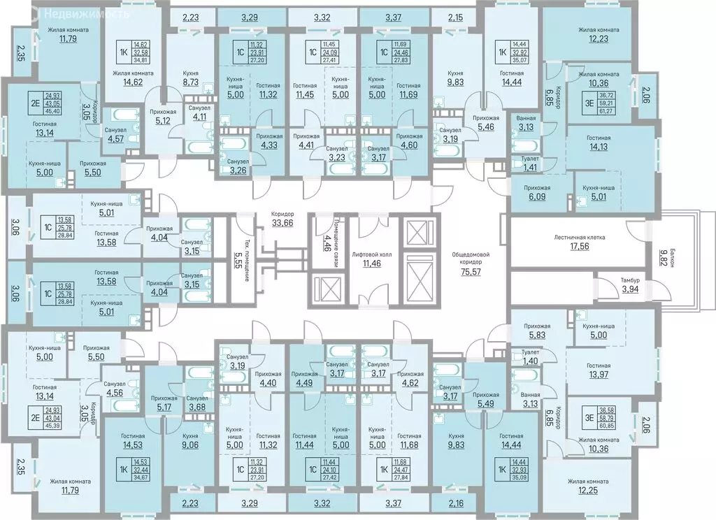 3-комнатная квартира: Пермь, Белозёрская улица, 26 (60.85 м) - Фото 2