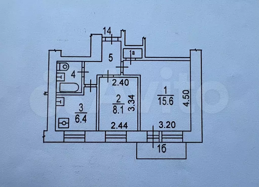 2-к. квартира, 40 м, 4/9 эт. - Фото 0