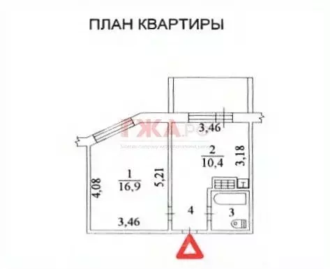 1-к кв. Саха (Якутия), Нерюнгри ул. Карла Маркса, 5/1 (34.0 м) - Фото 2