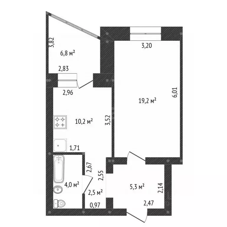 1-к кв. Башкортостан, Уфа ул. Степана Кувыкина, 17/2 (48.0 м) - Фото 2