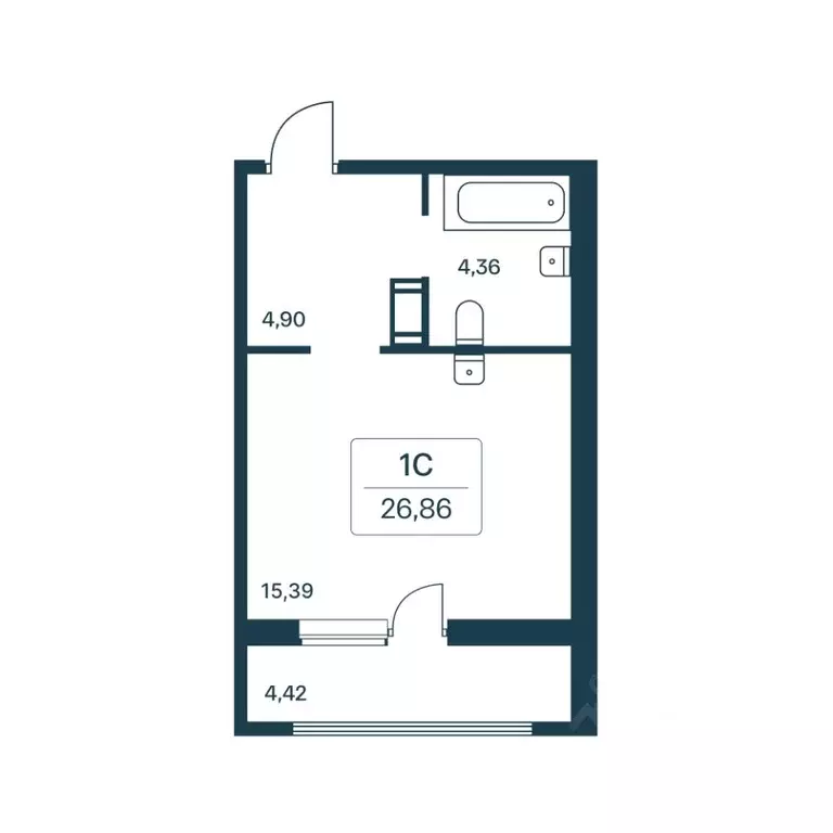 Студия Ленинградская область, Всеволожский район, Заневское городское ... - Фото 1