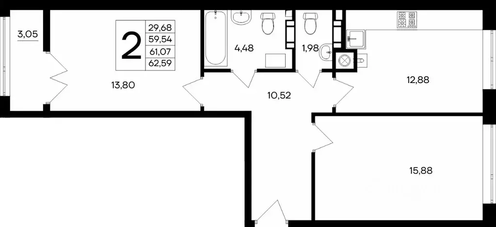 2-к кв. Крым, Евпатория  (62.59 м) - Фото 1