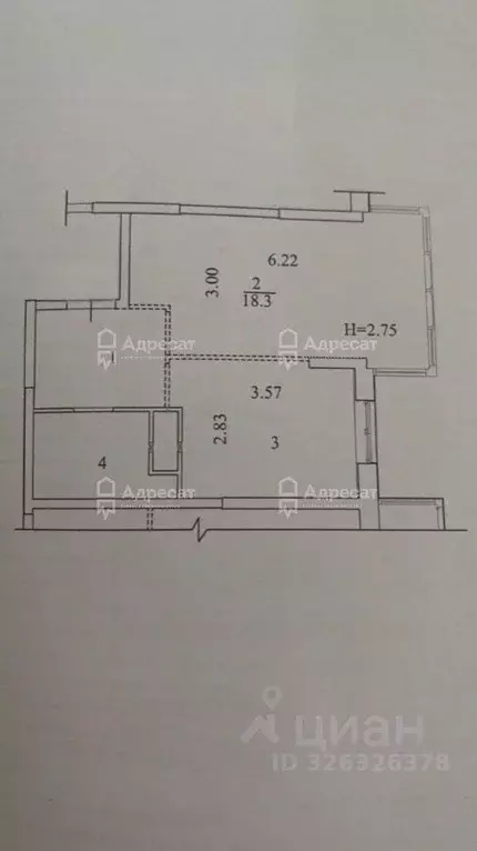 1-к кв. Волгоградская область, Волгоград ул. Степанищева, 2А (38.38 м) - Фото 1