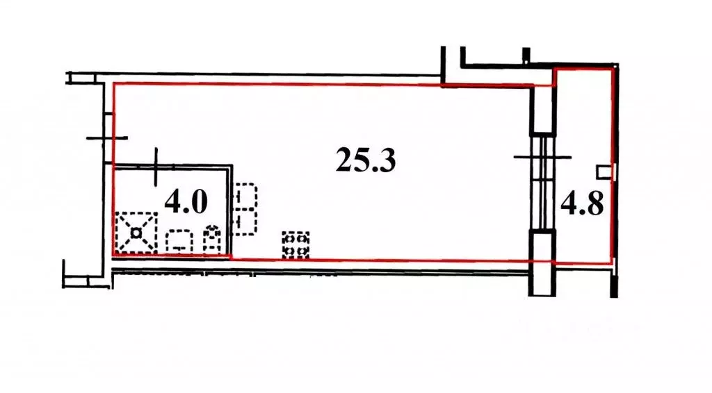 Студия Санкт-Петербург Большой Сампсониевский просп., 77 (34.1 м) - Фото 2