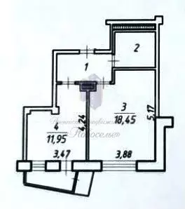 1-к. квартира, 40,7 м, 7/9 эт. - Фото 0