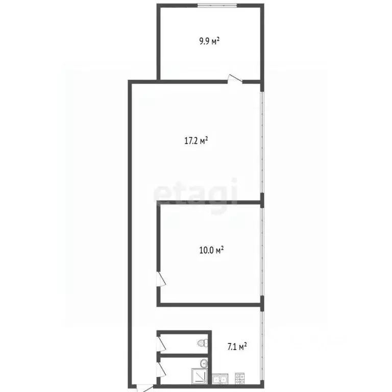 3-к кв. Санкт-Петербург Меншиковский просп., 5К1 (53.9 м) - Фото 2