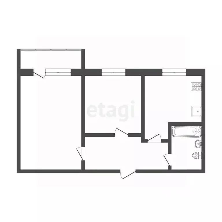 2-к кв. Тюменская область, Тюмень Ткацкий проезд, 18 (37.0 м) - Фото 2