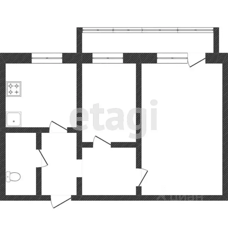 2-к кв. Краснодарский край, Краснодар ул. Евгении Жигуленко, 3 (48.1 ... - Фото 1