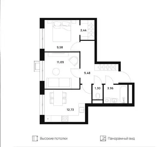 2-комнатная квартира: Москва, Открытое шоссе, 14Д (51 м) - Фото 0