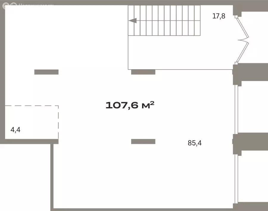 Помещение свободного назначения (107.59 м) - Фото 1