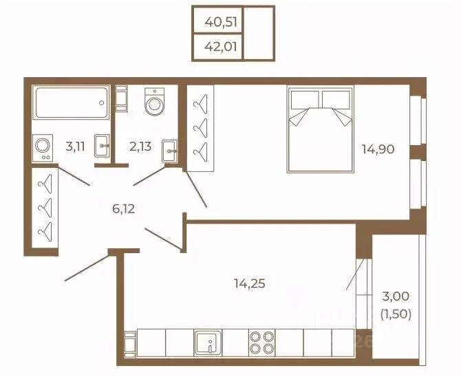 1-к кв. Ленинградская область, Сертолово Всеволожский район, Новая ... - Фото 1