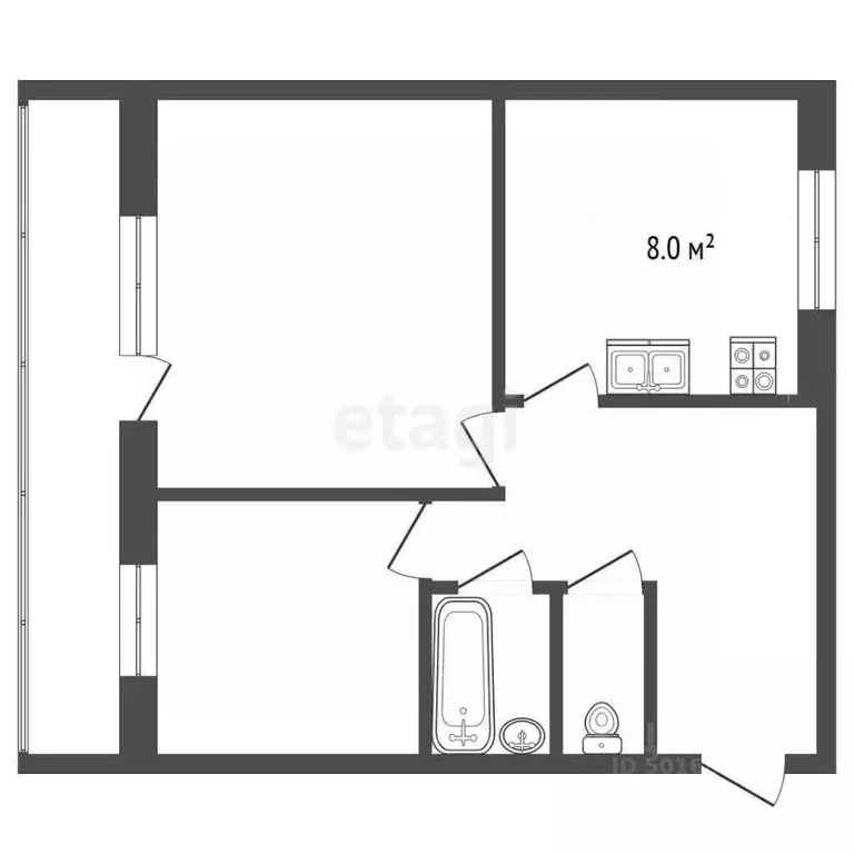 2-к кв. Саратовская область, Балашов ул. Ленина, 118 (49.1 м) - Фото 1
