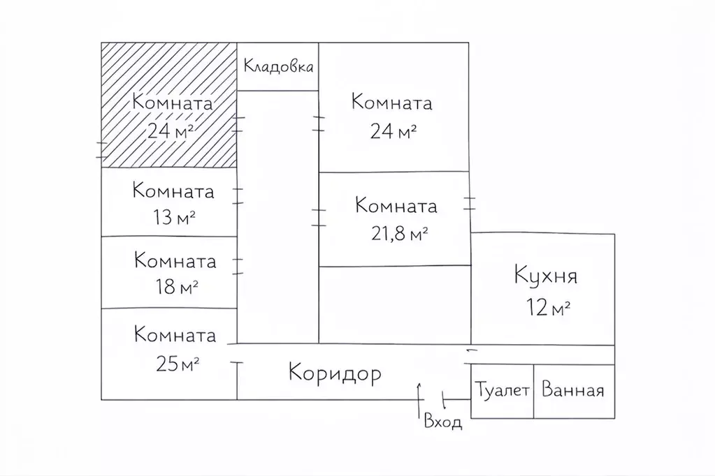 Комната Санкт-Петербург Захарьевская ул., 3 (24.1 м) - Фото 1