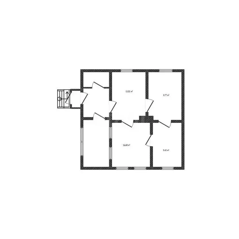 Дом в Валуйки, улица Попова (45.8 м) - Фото 1