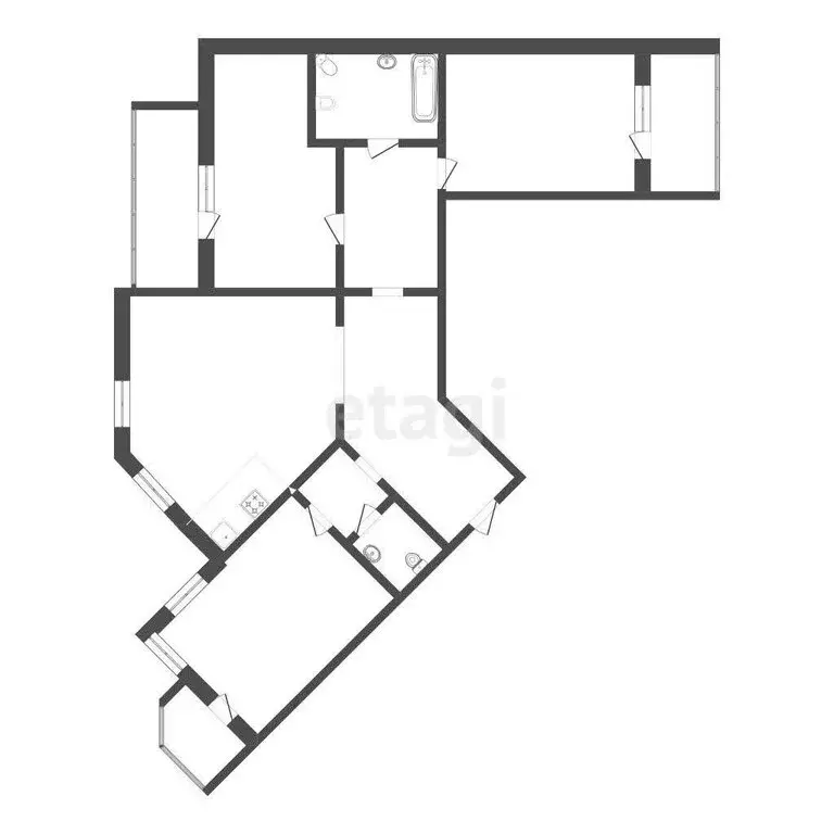 3-комнатная квартира: Тюмень, улица Чернышевского, 2Ак12 (107.7 м) - Фото 1
