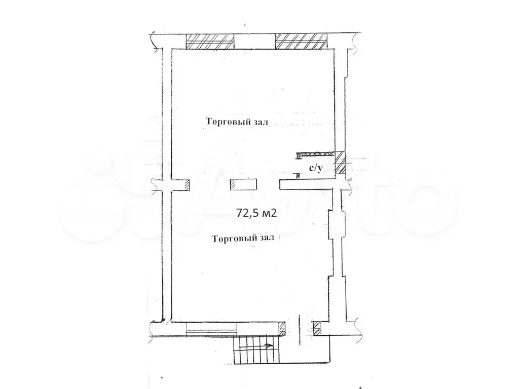 Торгово-офисное помещение, 72.5 м - Фото 0