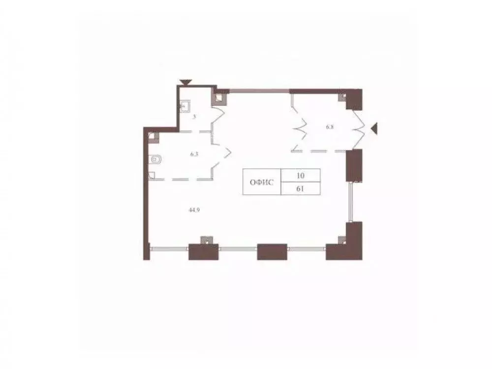 Торговая площадь в Москва Эра жилой комплекс, 3 (61 м) - Фото 2