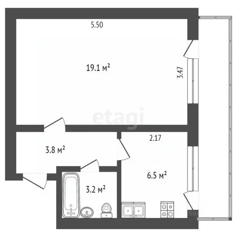 1-к кв. севастополь ул. бориса михайлова, 25 (35.4 м) - Фото 1