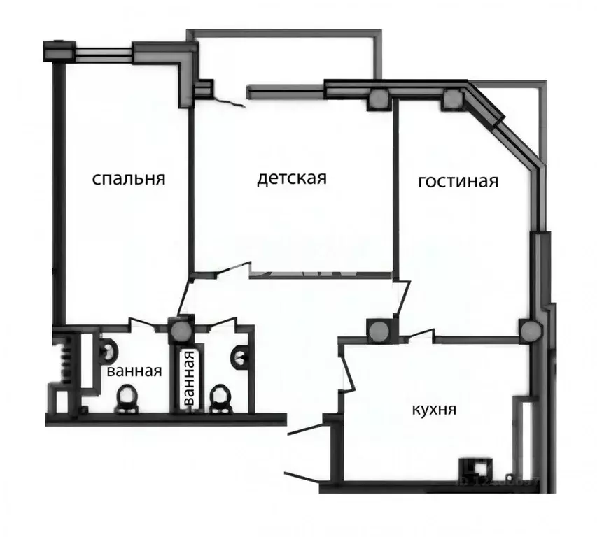 3-к кв. Челябинская область, Челябинск ул. Энтузиастов, 30Б (107.3 м) - Фото 2