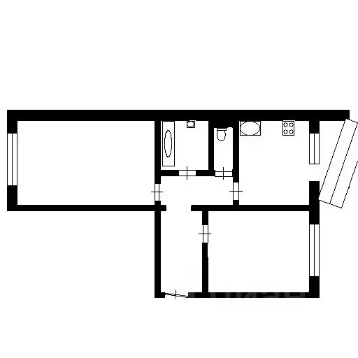 2-к кв. Приморский край, Фокино ул. Карла Маркса, 11 (58.4 м) - Фото 1