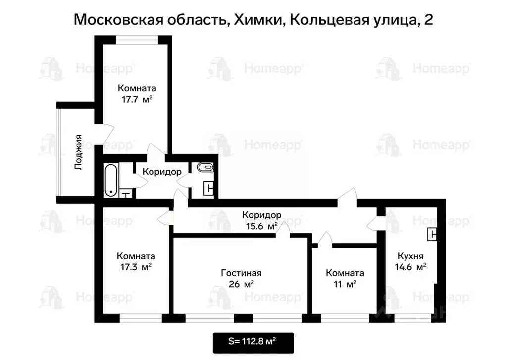 4-к кв. Московская область, Химки Кольцевая ул., 2 (112.8 м) - Фото 2