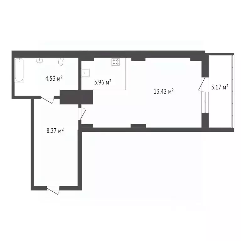 Студия Красноярский край, Красноярск ул. Березина, 82 (30.0 м) - Фото 2