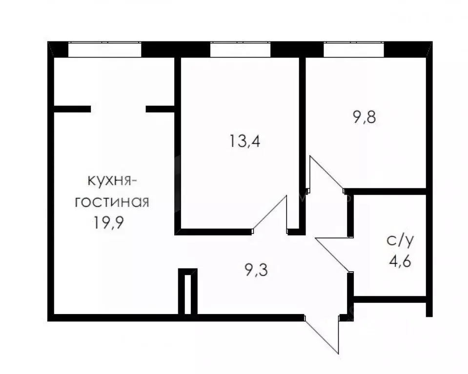 2-к кв. Тюменская область, Тюмень ул. Газовиков, 73к4 (56.5 м) - Фото 1