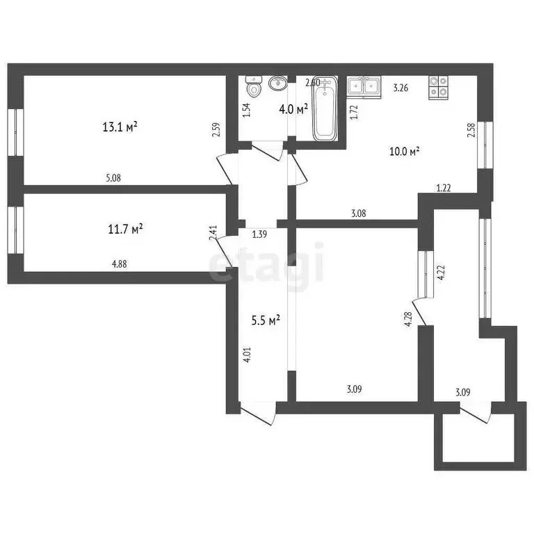 3-комнатная квартира: Вологда, Псковская улица, 16 (65.1 м) - Фото 1