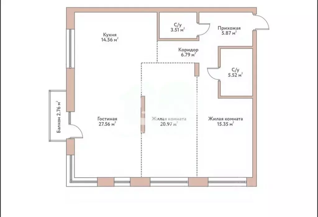 3-к кв. Новосибирская область, Новосибирск Дачное ш., 20Б (100.13 м) - Фото 1