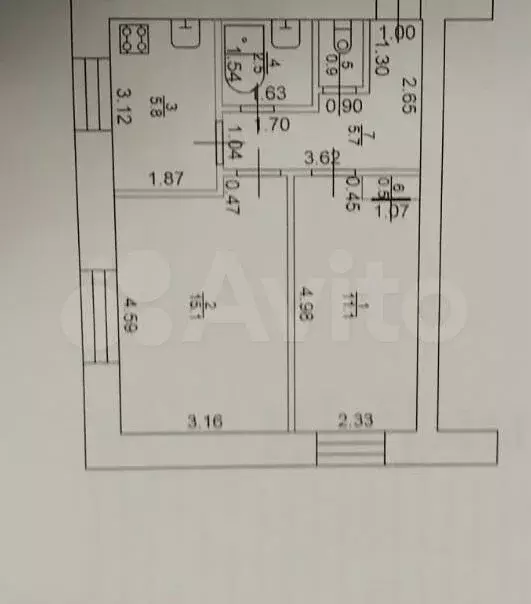 2-к. квартира, 41,6 м, 1/3 эт. - Фото 0