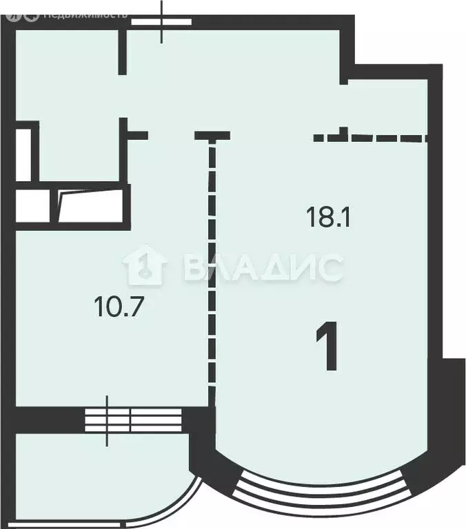 1-комнатная квартира: деревня Марушкино, Северная улица, 21к1 (39.7 м) - Фото 1