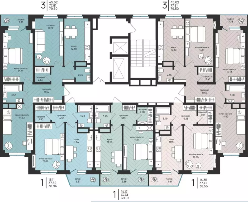1-к кв. Архангельская область, Архангельск Московский просп. (38.96 м) - Фото 2