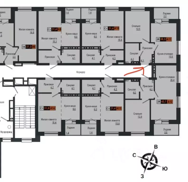 2-к кв. Красноярский край, Красноярск Аральская ул., 53А (35.9 м) - Фото 2