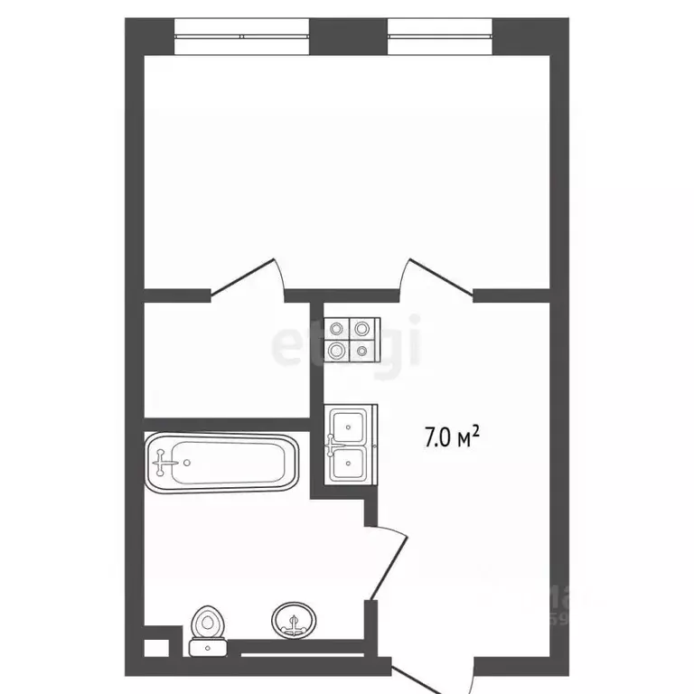 Студия Москва ул. Зорге, 9Ак7 (28.9 м) - Фото 2