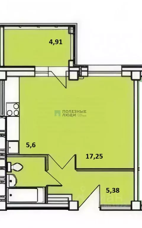 Студия Красноярский край, Красноярск Караульная ул., 38 (31.8 м) - Фото 2
