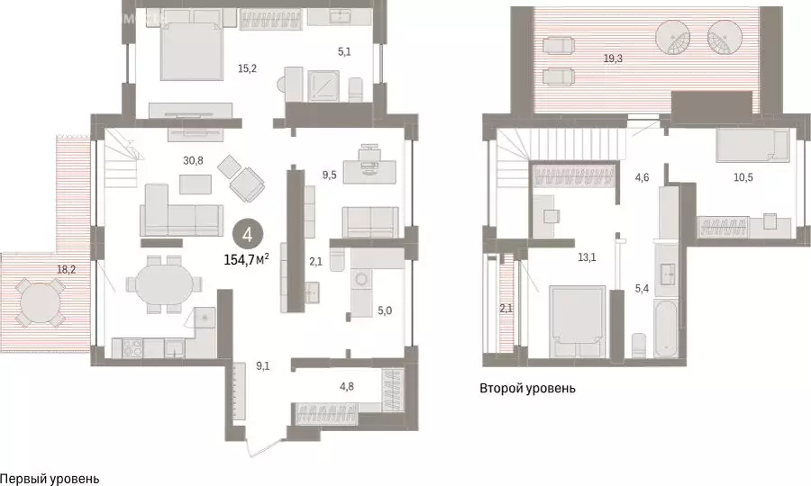 4-комнатная квартира: Тюмень, ЖК Дом у Озера (154.73 м) - Фото 1