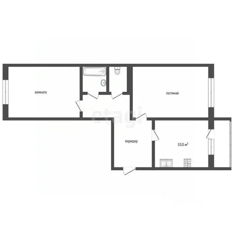 2-к кв. Московская область, Раменский муниципальный округ, с. ... - Фото 2