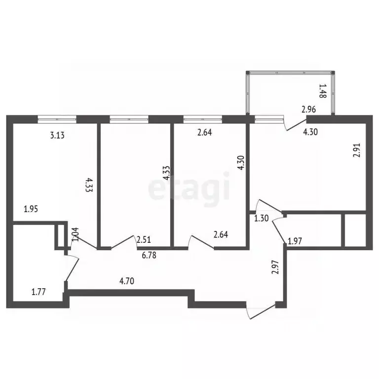 3-к кв. Ленинградская область, Ломоносовский район, Виллозское ... - Фото 2