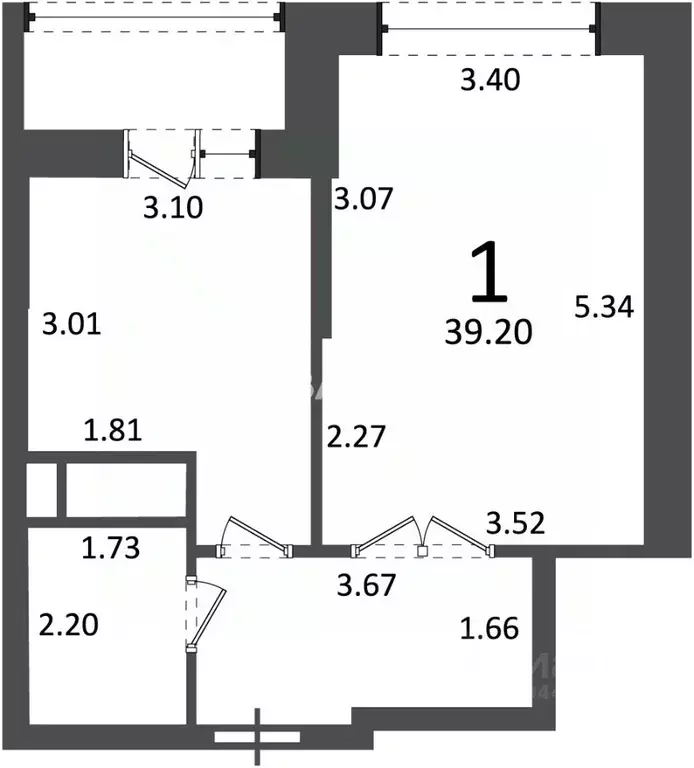 1-к кв. Москва 6-я Радиальная ул., 7/1к2 (39.2 м) - Фото 2