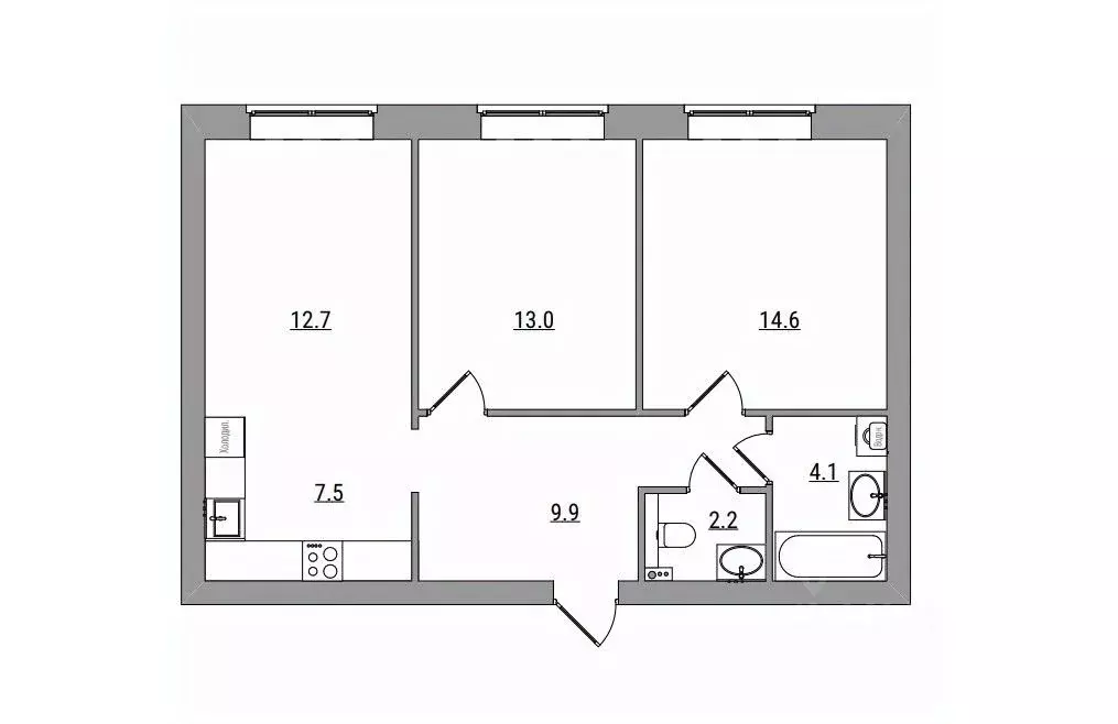 3-к кв. Кировская область, Киров городской округ, пос. Чистые Пруды ... - Фото 2