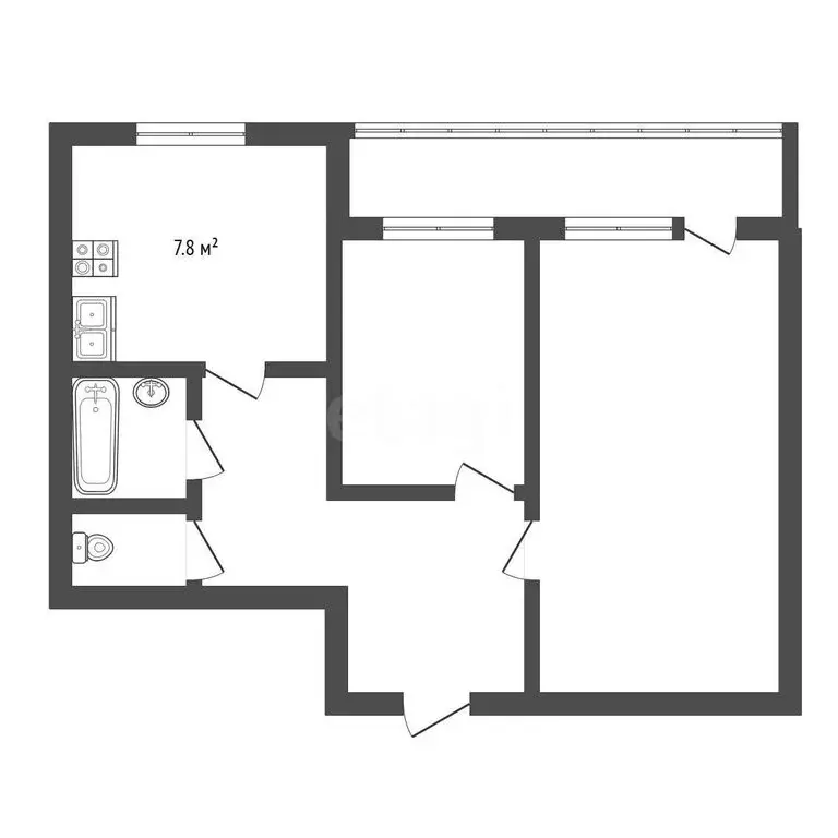 2-комнатная квартира: Санкт-Петербург, Комендантский проспект, 22к1 ... - Фото 1