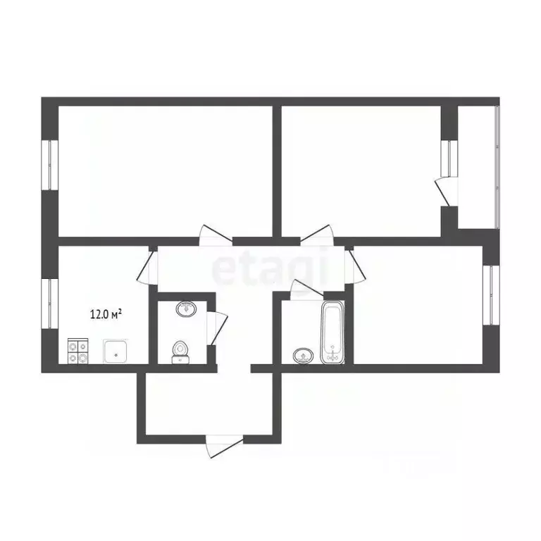 3-к кв. Тюменская область, Тюмень ул. Избышева, 6 (84.1 м) - Фото 2