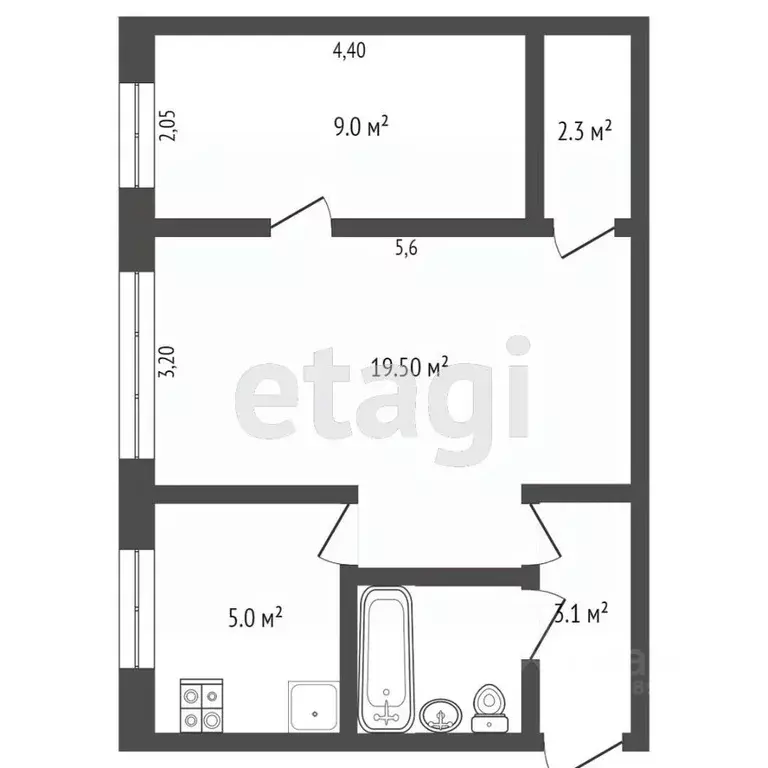 2-к кв. Камчатский край, Петропавловск-Камчатский ул. Арсеньева, 6А ... - Фото 2