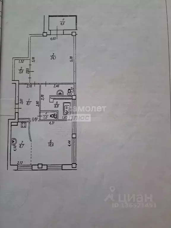 2-к кв. Башкортостан, Уфа ул. Рихарда Зорге, 70 (74.1 м) - Фото 2