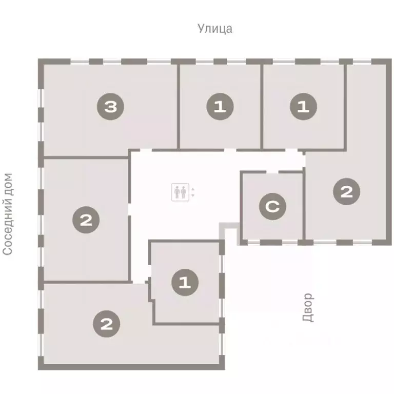 2-к кв. Курганская область, Курган Центральный жилрайон, Дом Кино ... - Фото 1