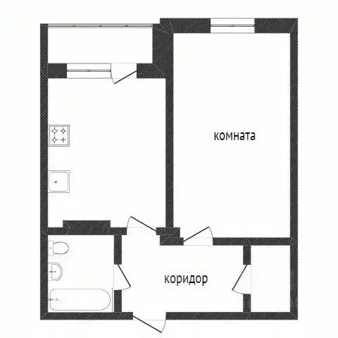 1-к кв. Воронежская область, Воронеж Костромская ул., 26А (31.1 м) - Фото 1